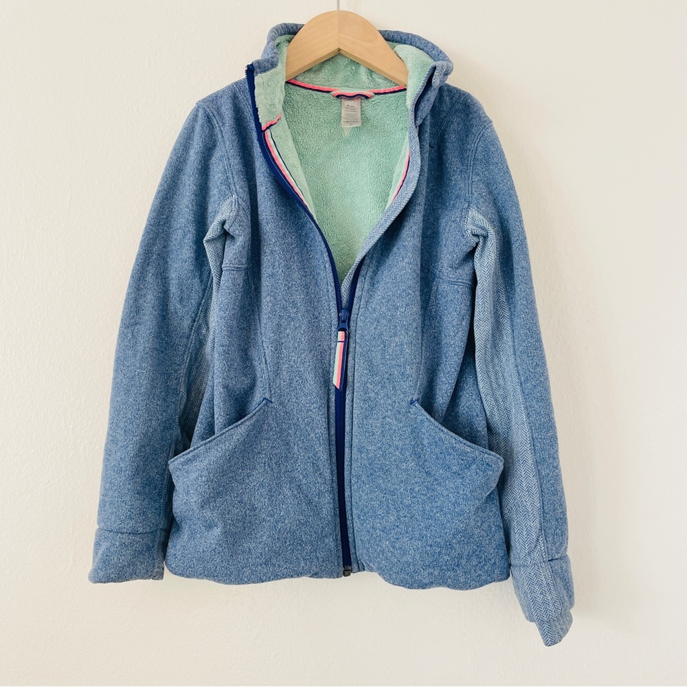 Ivivva by Lululemon Huddle & Cuddle Full Zip Light Blue Jacket